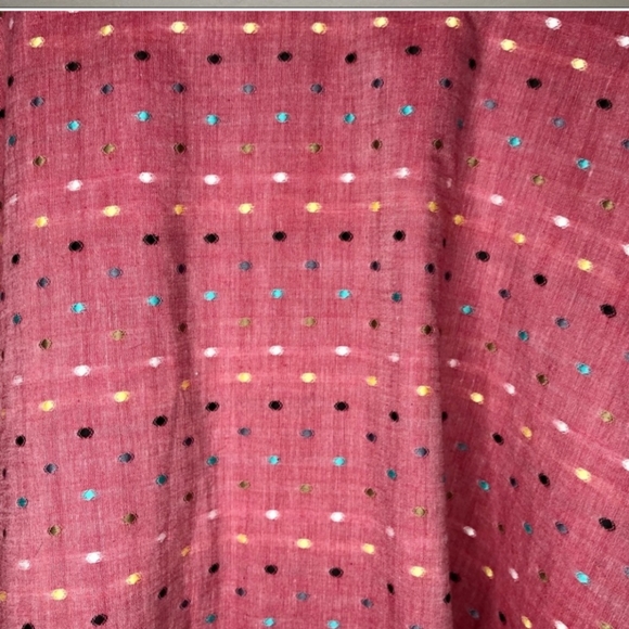 ModCloth Pink A Line Dot Skirt w Pockets Large - Picture 2 of 6